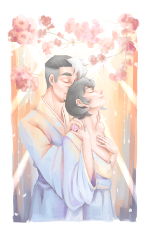 everynoteisajoy: The Lovers Arcana, the first of my Voltron tarot series.  The flower Keith and