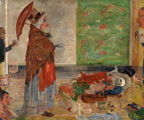 James Ensor (1860-1949) - L’Étonnement  du Masque Wouse, 1889, huile sur toile, 109 x 131 cm, Musée 