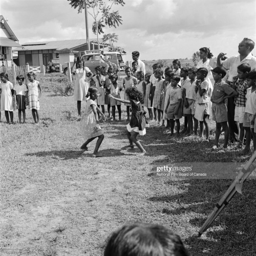 Schoolchildren Playing In TrinidadView of children playing in the yard of the Caroni Hindu School, C