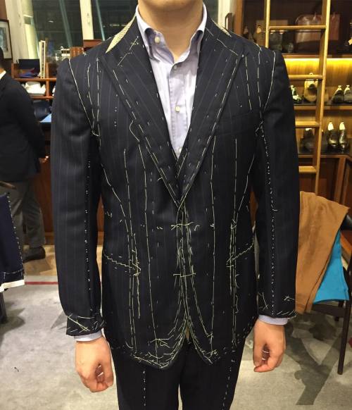SB Three piece suit fitting with db waistcoat 