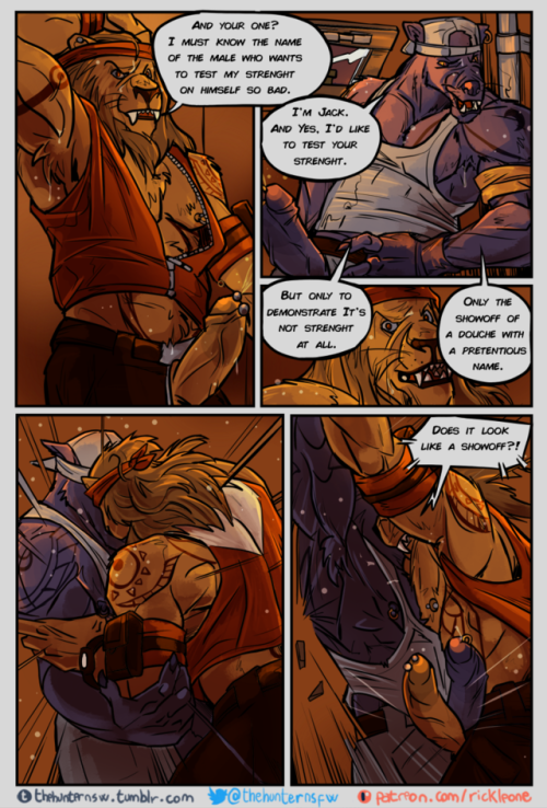 thehunternsfw:They’re strong, they’re cocky, they want to eat each other. Alphas, a comic about musc