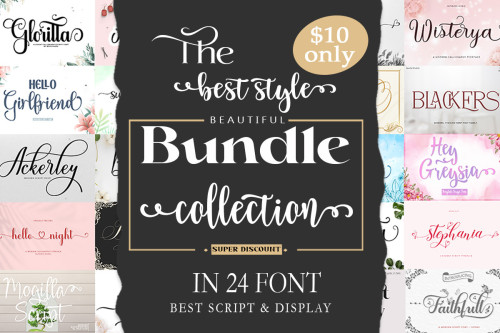 The Best Collection Font Bundle by Black Studio