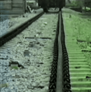 new-gorillaz-vid:  sixpenceee:  Rare footage of train tracks buckling due to high