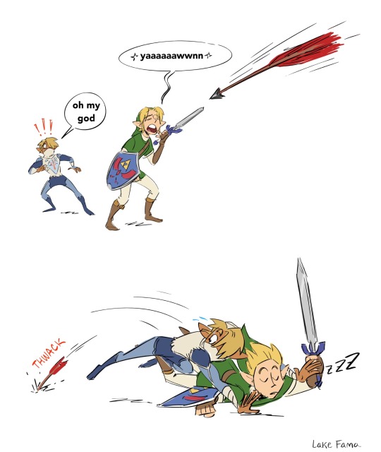 lakefama:ocarina of time but link is very sleepy because he just woke up from a 7