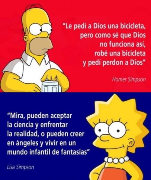 Fly with me:Recopilación de las mejores frases ateas de Los Simpsons.Vía: Bazzinga.es