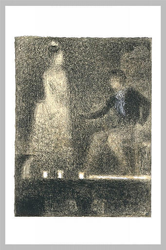 The scene in the theater, Georges SeuratMedium: crayon,paper