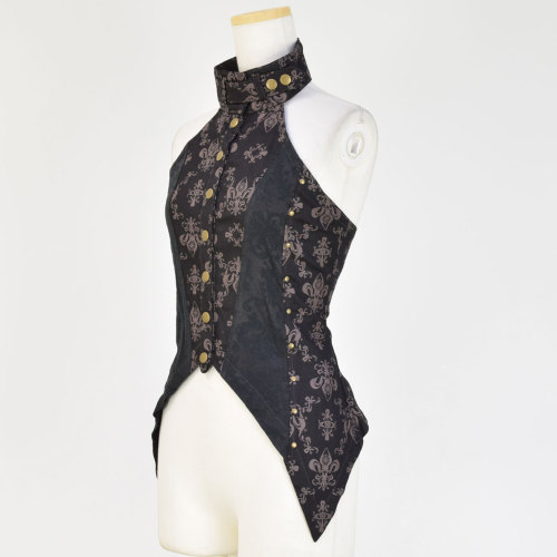 steampunk-and-junk:  New shirts in stock @ kincs web shop ハイネックコルセット  (BBD18-H505 BK/M)￥15,120 （本体価格  ￥14,000） 