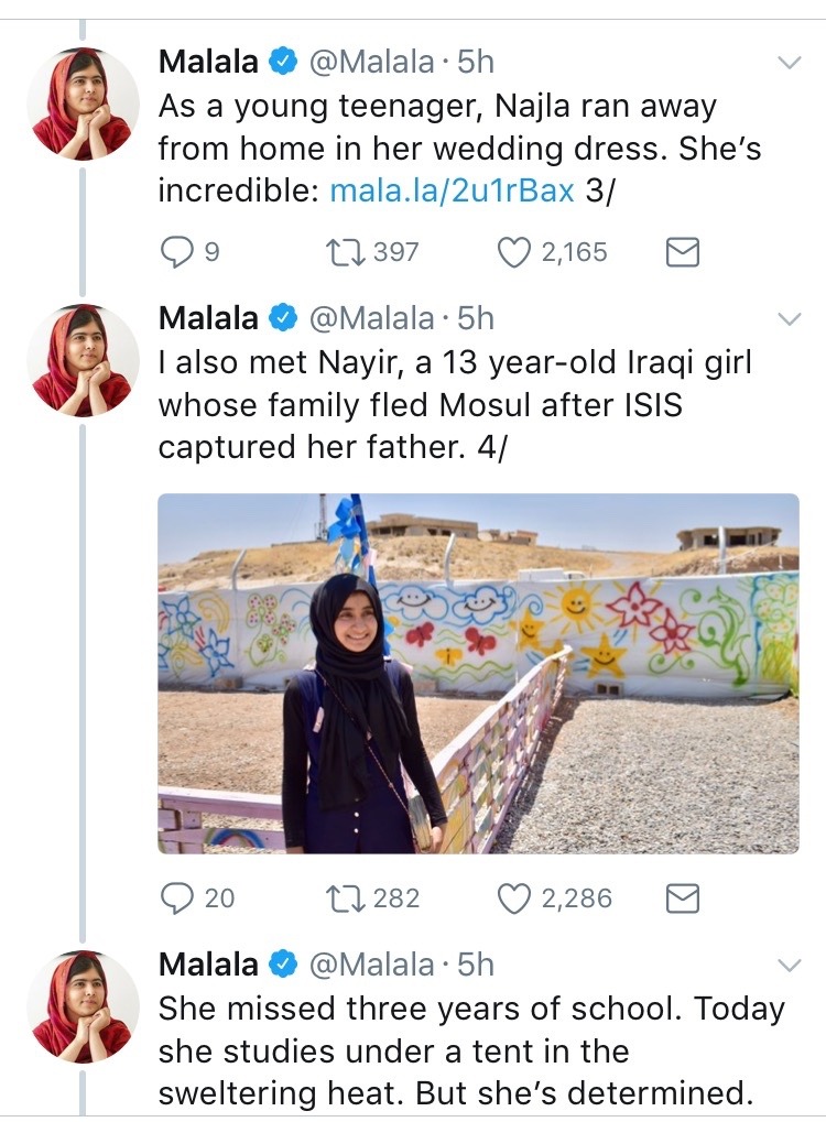 queerafricanboy:  weavemama:  Malala really is a class act for standing up against