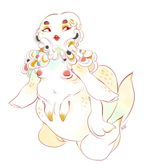 rainbowbarnacle: theveryworstthing: fancy goldfish mermaids *SQUEAK*