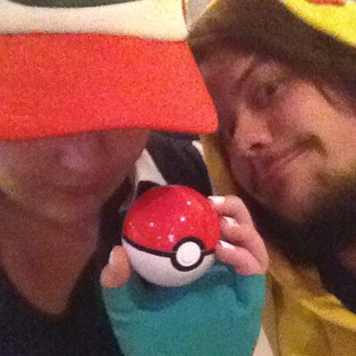 Me & Dean at Julia’s 21st!!!!! Yay! I dressed up as Ash & Dean was Pikachu.  #pokemon #cozplay #ash #pikachu #happybirthday