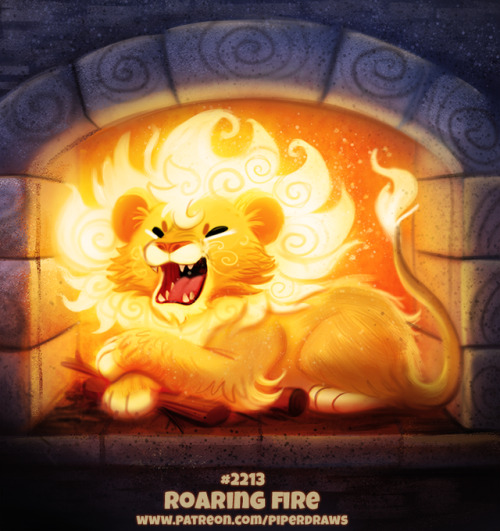 cryptid-creations - Daily Paint 2213. Roaring FirePrints...