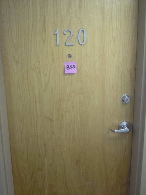 theabbatar:  so my apartment building is having a contest to see who can have the best door decorations for halloween and here’s our competition:      here’s me and my roommate’s door  we gon win 