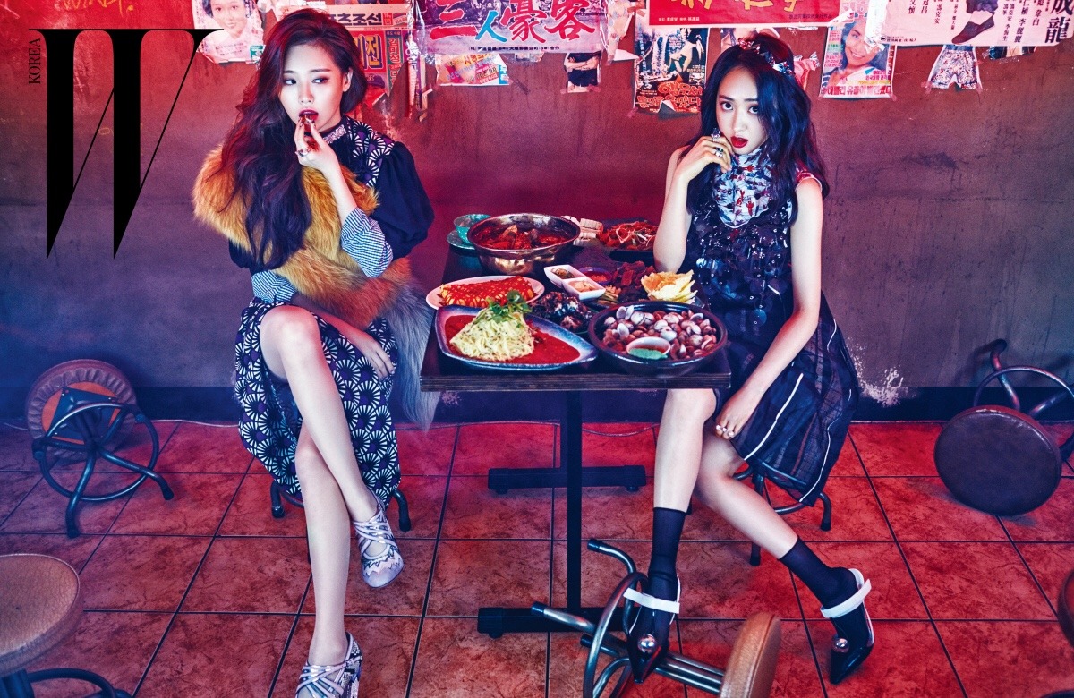 stylekorea:  Girl’s Day’s Yura and  Kim Min Jung  for W Korea April 2016 Photographed