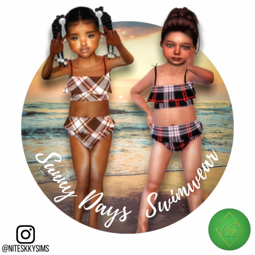 Sunny Days Swimwear (Toddler Girls) EP07 (Island Living) Required6 Swatches DOWNLOAD