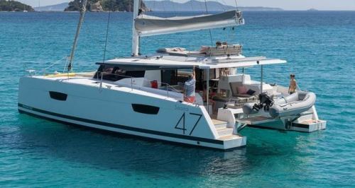 Fountain Pajot Saona 47 Catamaran for charter in Croatia! #saona47 #catamarans #yachtchartercroatia 