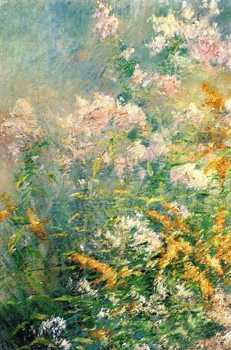 Meadow Flowers (Golden Rod and Wild aster) - John Henry Twachtman c.1892Impressionism