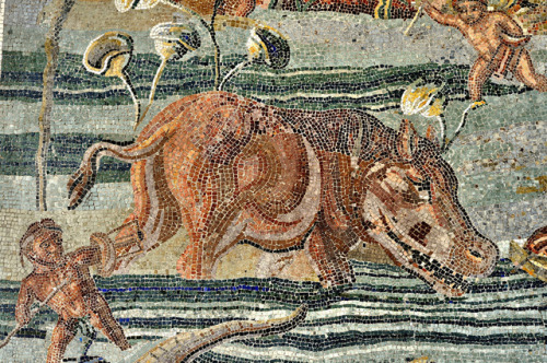 Nile hunt, 2ndC CE floor mosaic from Maccarani vineyard, Aventine Hill - now in Museo Nazionale Roma