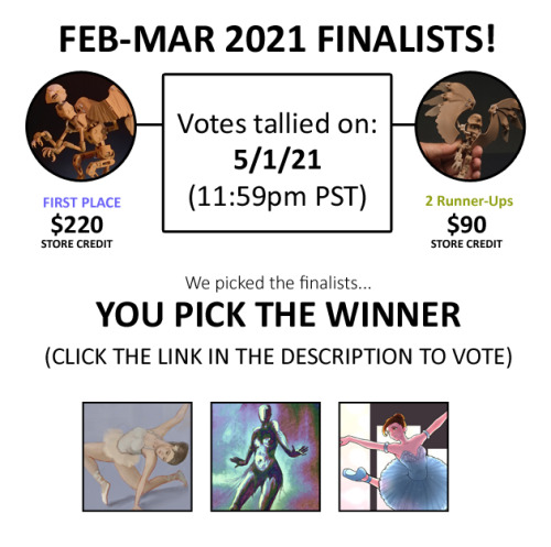 The finalists to last month’s Art Manikin Challenge have been selected! The one with the most 