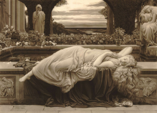 John Douglas Miller (1860-1903) after Frederic Leighton (1830-1896), Summer Slumber, 1898, etching.-