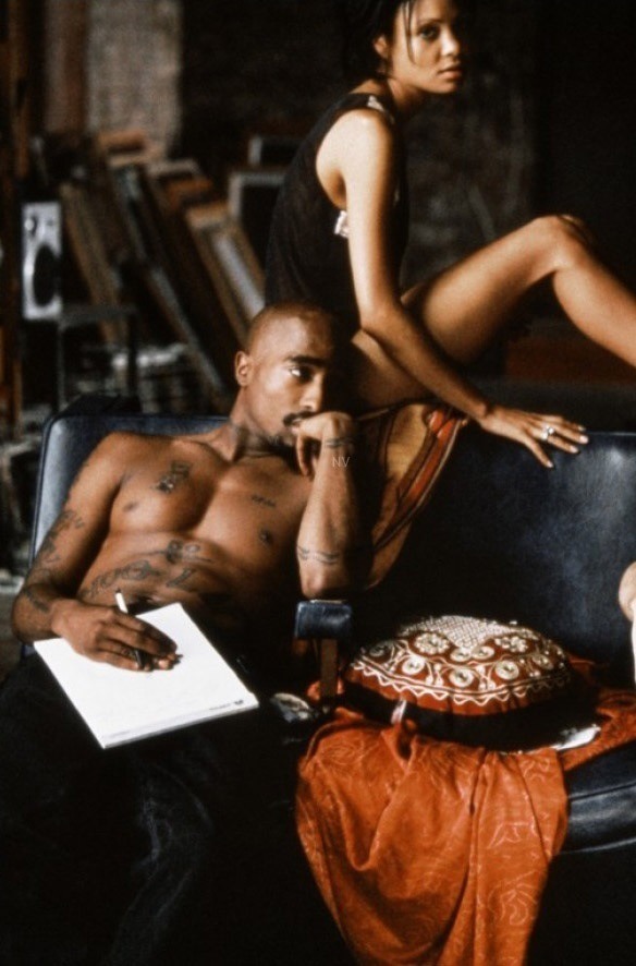 mindsprayhiphop:  #Dope. #Pac and a random