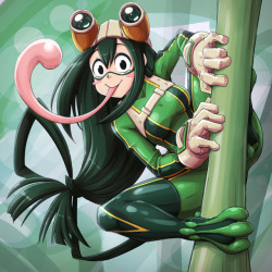 mazu-meh:  Patreon reward for @feliion​ Asui Tsuyu from My Hero Academia Patreon | Commissions | Ko-fi ☕ | Twitter 