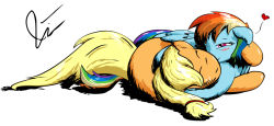 fuckyeahappledash:  Appledash Cuddle by DejayScrwu