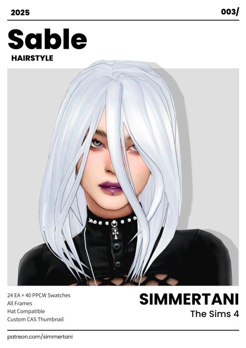 [simmertani] 'sable' Hairstyle