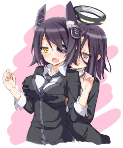 tatsuta and tenryuu (kantai collection) drawn by plhsxf - Danbooru