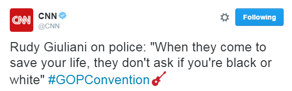 nevaehtyler:  Rudy Giuliani: “There is no Black America, there is no White America,