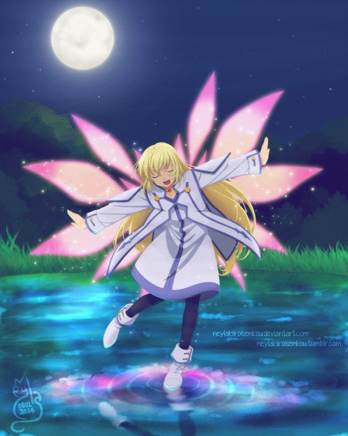 neylakiiroisenkou:  A World For Colette by NeylaKiiroiSenkou A friend asked me to redraw Colette from this image [link], but when I finished it I was so inspired that I added the wings and a background (I still have to practice on backgrounds) *w* It’s