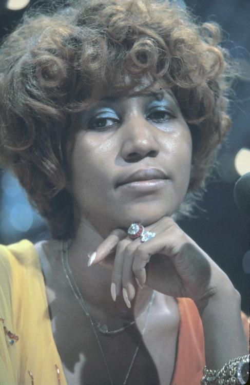 brandonousley: Aretha Franklin at the American Music Awards, 1975.