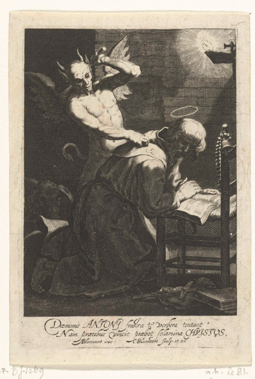 La tentación de San Antonio, Cornelis Bloemaert (II), ca. 1620 - ca. 1630
