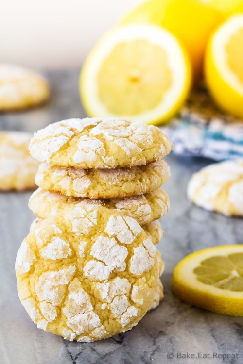 This easy recipe makes soft lemon cookies that are perfectly chewy. Coat them in powdered sugar befo