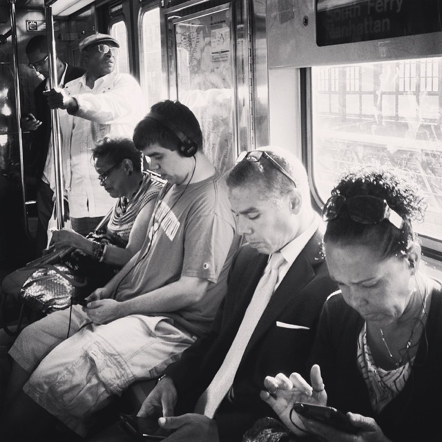 the many faces of #rushhour (at On the 1 Train)