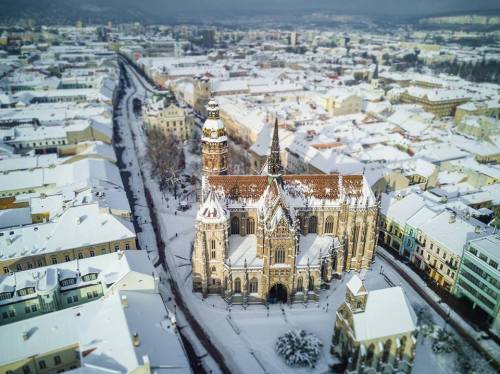 The Cathedral of St Elisabeth is a Gothic cathedral in Košice (Slovakia) or Kassa varos (Hungarian k