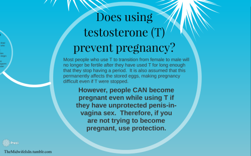 themidwifeisin: Some information for becoming pregnant after using testosterone (T) for transitioni