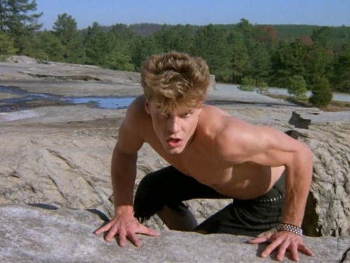 hunksploitation:  Craig Sheffer in Voyage of the Rock Aliens (dir. James Fargo, 1984) 