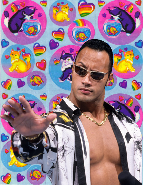 uglynewyork:glitterfilledblunts:carslightmode:new aesthetic: wrestlers photoshopped over lisa frank 