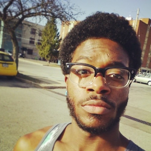 failingsuperhero:  15 days. #stl #atl #relocate #loop #gay #glbt #black #beard #selfie #face #spring #poc #queer