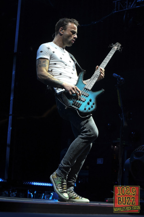 musenewses:PHOTOS: Muse - Chris Wolstenholme @ Ascend Amphitheater, Nashville, Tennessee (03.06.2017