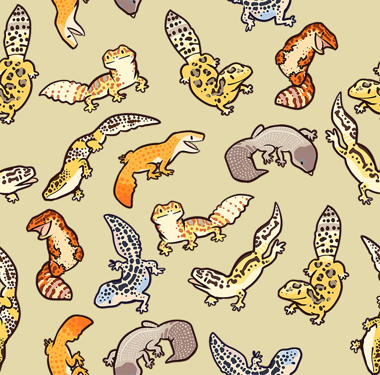 malkshake:  Quick pattern with cute geckos For free non commercial use if you’re