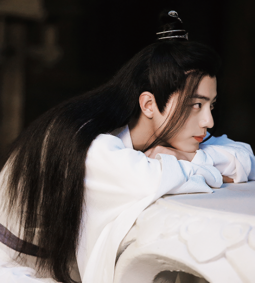 ohsehuns:Xiao Zhan @ The Untamed behind the scene