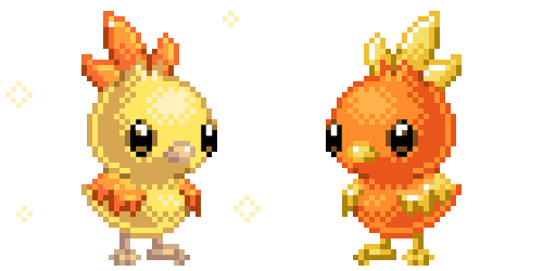 kattling:Bouncy shiny Torchic and Torchic~