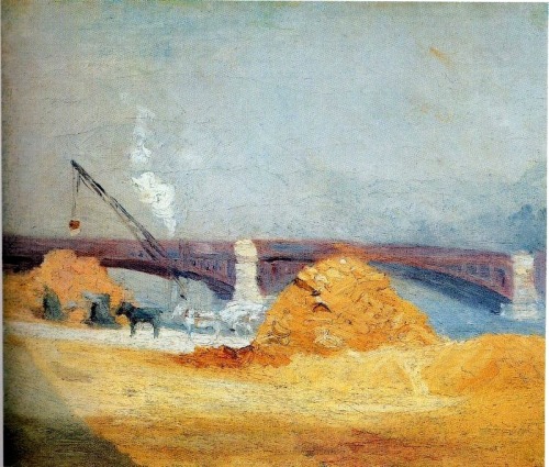 st1mu11:  Pont du Carrousel in the Fog - Edward Hopper 