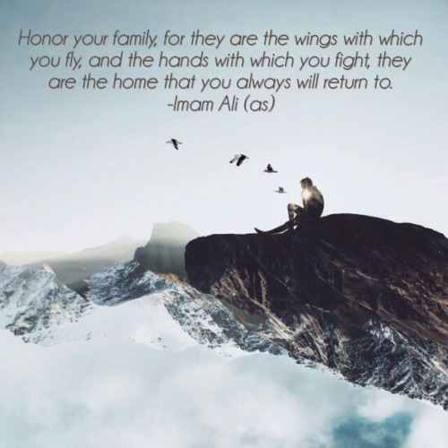 Honor your family, for they are the wings with which you fly, and the hands with which you fight, th