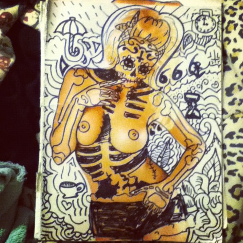 royallyoily:  One time, I did a bunch of drugs and drew all over an old playboy magazine.