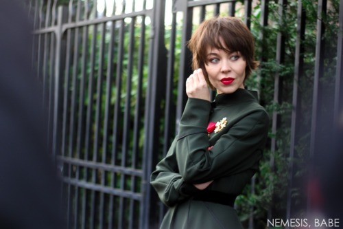 Ulyana Sergeenko after Dior Paris Haute Couture week, January 14