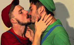 Never even thought about Mario & Luigi making out…because they are Bros. This cosplay is hot though! 