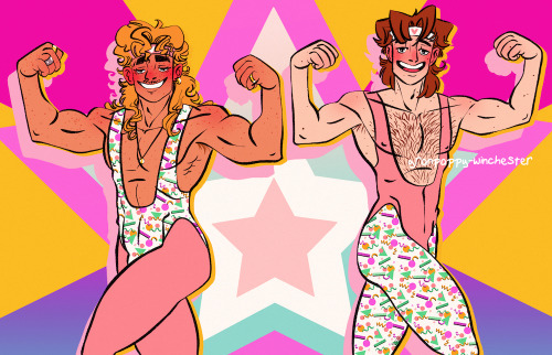 granpappy-winchester: Jazzercise Billy and Steve for @gothyringwald! Happy (Early!) Birthday! I&rsqu