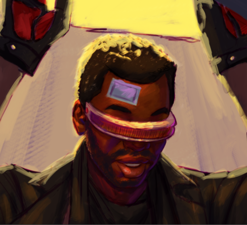 liquidxsin: Chapter 23: A Sketcy depiction of Data and Geordi in a room together in a starship. Geor